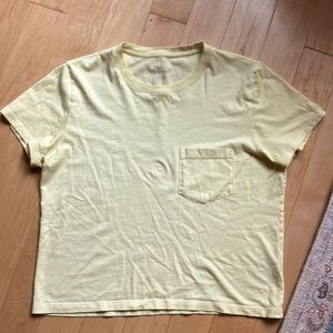 Everlane Organic Cotton Cropped Tee, Yellow-sz M